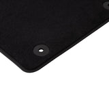 FOCUS VELOUR FLOOR MATS FRONT, BLACK WITH FOCUS LOGO, 2011 - 2015