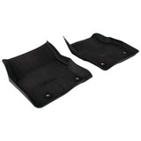 KUGA FRONT RUBBER FLOOR MATS, TRAY STYLE WITH RAISED EDGES , BLACK AND KUGA LOGO, BLACK 2016 - 2019