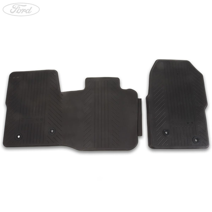 TRANSIT CUSTOM & TRANSIT RUBBER FLOOR MATS FRONT, BLACK, MANUAL TRANSMISSION ONLY