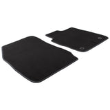 FIESTA VELOUR FLOOR MATS FRONT, BLACK WITH METAL GREY STITCHING, 2012 - 2017