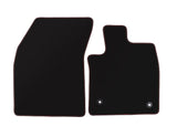 FOCUS FROM 04/2018 VELOUR FLOOR MATS FRONT,BLACK WITH RED STITCHING