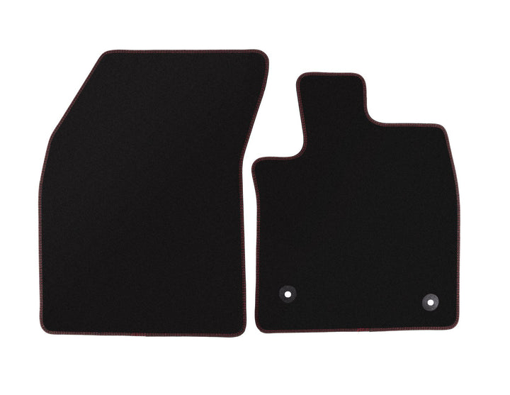 FOCUS FROM 04/2018 VELOUR FLOOR MATS FRONT,BLACK WITH RED STITCHING