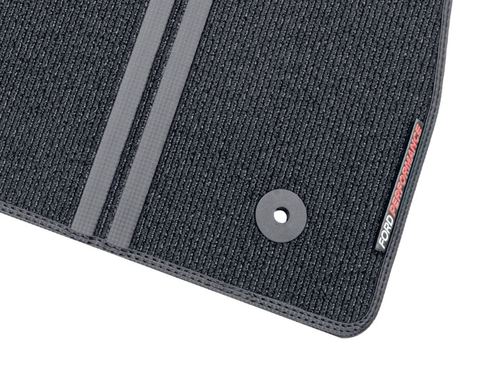 FIESTA & FIESTAVAN PERFORMANCE FLOOR MATS FRONT, BLACK WITH FORD PERFORMANCE LOGO, 2017 - ONWARD