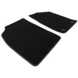 KA FRONT FLOOR MATS SET BLACK ACCENT VELOUR 2008-2016