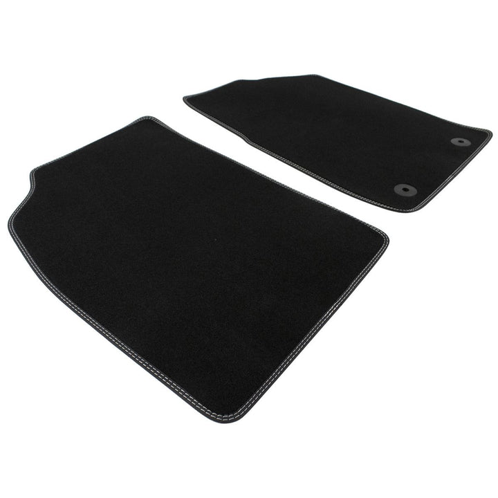 KA FRONT FLOOR MATS SET BLACK ACCENT VELOUR 2008-2016