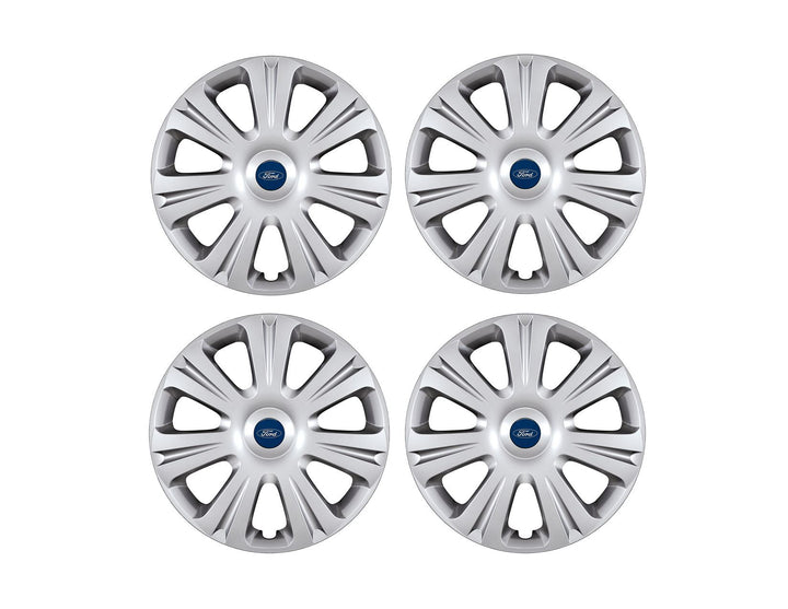 SET OF 4 SILVER WHEEL COVER TRIMS, FITS 16