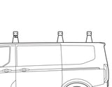 FORD TOURNEO/TRANSIT CUSTOM Q-TOP® (Q-TECH)* ROOF BASE CARRIER WITH SET OF 3 ROOF CROSSBARS