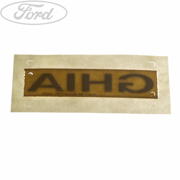 GHIA TAILGATE NAME PLATE BADGE EMBLEM