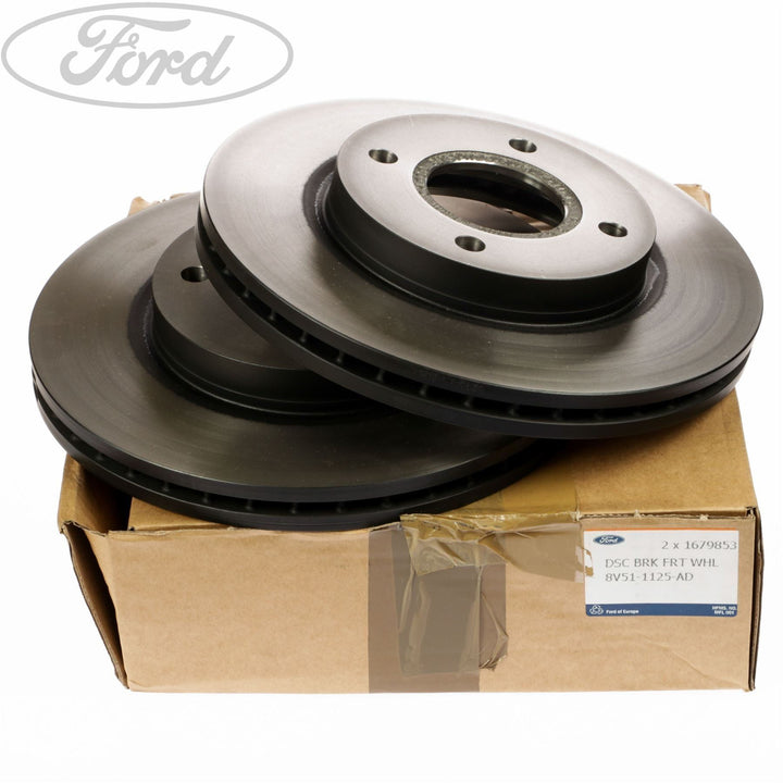 FRONT FIESTA MK7 FRONT BRAKE DISCS PAIR 258MM VENTED