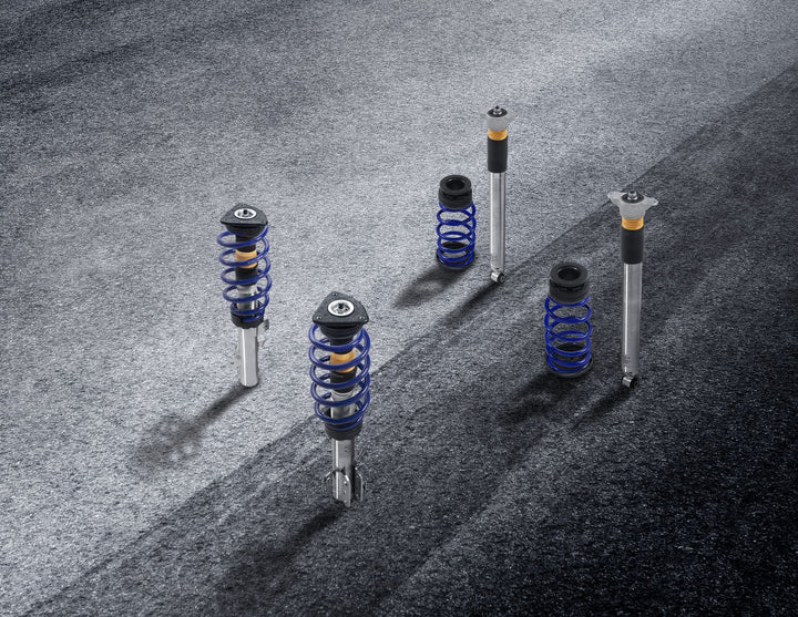 FIESTA ST COILOVER SUSPENSION KIT STAINLESS STEEL WITH POWDER COATED SPRINGS IN FORD PERFORMANCE BLUE 2017 - ONWARD