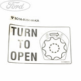 TRANSIT TURN ON OPEN INSTRUCTION DECAL