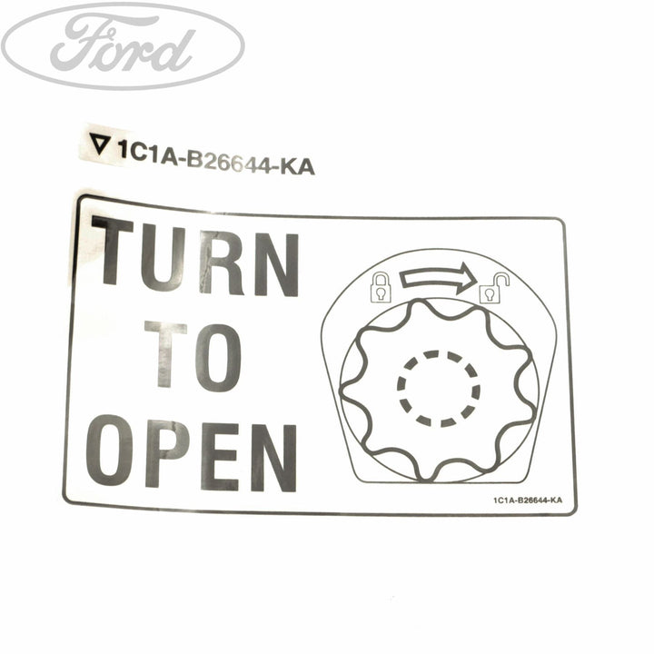 TRANSIT TURN ON OPEN INSTRUCTION DECAL