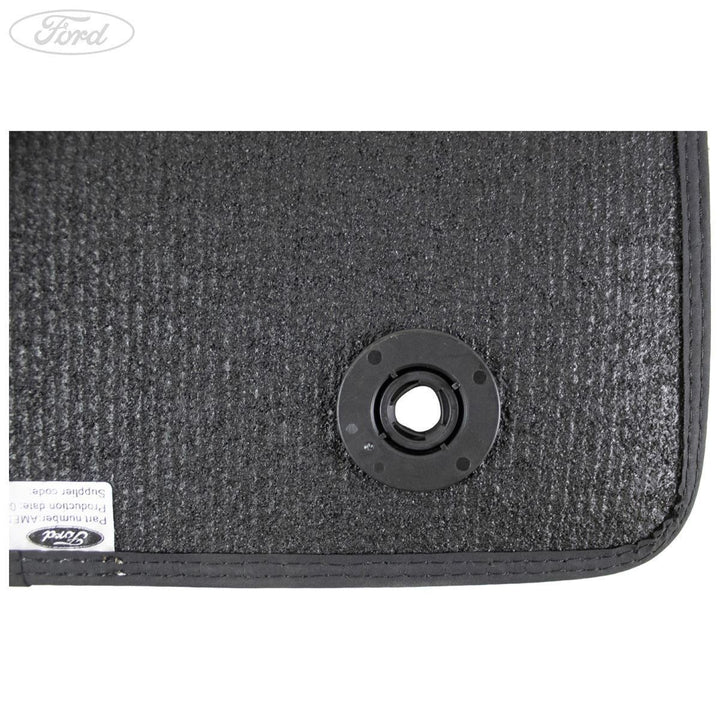 KA FRONT FLOOR MATS SET BLACK ACCENT VELOUR 2008-2016