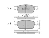 FOCUS TAROX®* FORD PERFORMANCE FRONT BRAKE PAD KIT WITH FITTING  12/2014