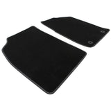 KA FRONT FLOOR MATS SET BLACK ACCENT VELOUR 2008-2016