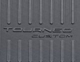 TRANSIT TOURNEO CUSTOM REAR RUBBER BOOT LINER, BLACK WITH LOGO, FOR LONG WHEEL BASE VERSION, 2018 - ONWARDS