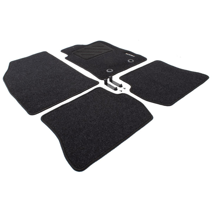 FIESTA FRONT & REAR CARPET FLOOR MATS CONTOURED SET SATIN BLACK AUTOMATIC 2002-2008