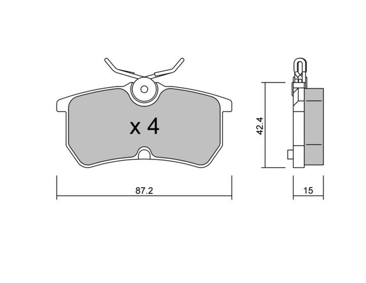 FIESTA TAROX®* FORD PERFORMANCE REAR BRAKE PAD KIT STRADA 122 (FAST ROAD)