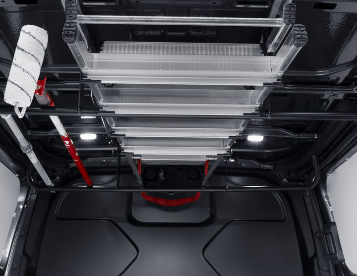 TRANSIT CUSTOM OVERHEAD RACKING SYSTEM WITH FITTING PANEL VAN AND SPORT VAN WITH LOW ROOF.,  09/2012