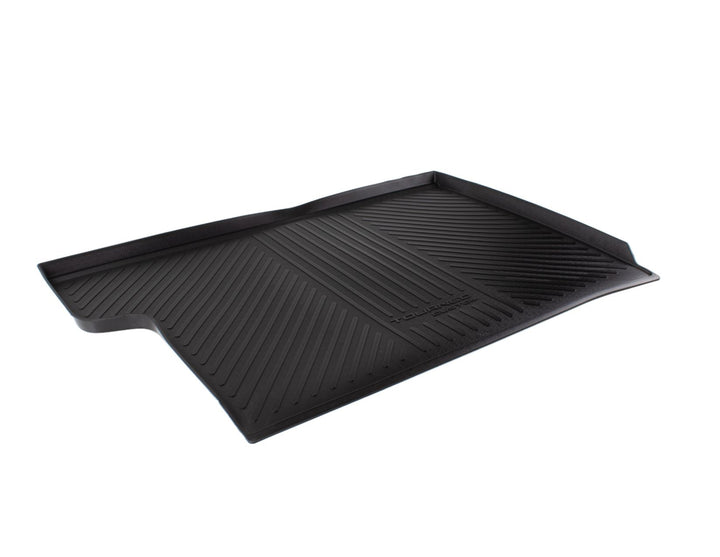 TRANSIT TOURNEO CUSTOM REAR RUBBER BOOT LINER, BLACK WITH LOGO, FOR LONG WHEEL BASE VERSION, 2018 - ONWARDS