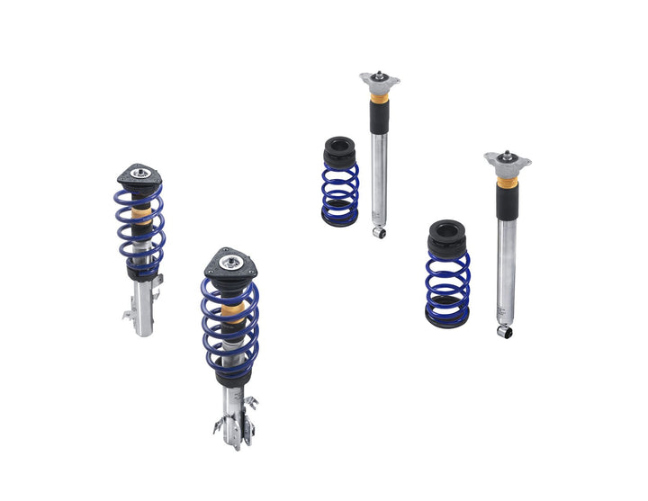 FIESTA® COILOVER SUSPENSION KIT STAINLESS STEEL WITH POWDER COATED SPRINGS IN ULTRAMARINE BLUE