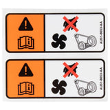 RADIATOR FAN WARNING DECAL