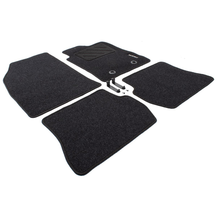 FIESTA FRONT & REAR CARPET FLOOR MATS CONTOURED SET SATIN BLACK AUTOMATIC 2002-2008