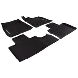 MUSTANG MACH-E FRONT & REAR RUBBER FLOOR MAT BLACK WITH LOGO 2020 - ONWARDS