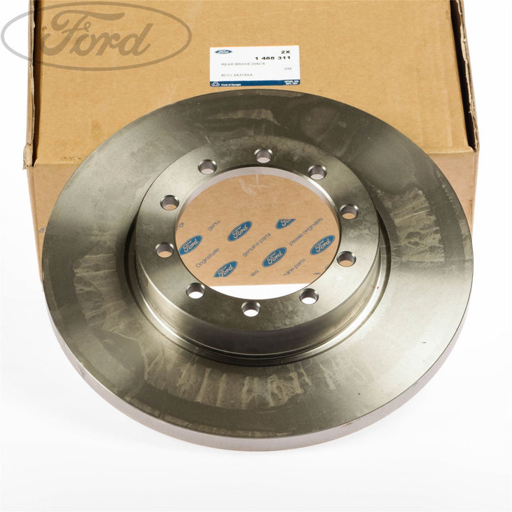 TRANSIT MK7 REAR SOLID BRAKE DISCS 284MM PAIR TWIN AXLE