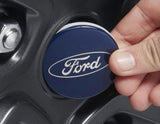PUMA FOCUS FIESTA SINGLE 54MM ALLOY WHEEL HUB CENTRE CAP FRONT REAR BLUE WITH OVAL LOGO 2003-ONWARDS