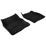 KUGA FRONT RUBBER FLOOR MATS, TRAY STYLE WITH RAISED EDGES , BLACK AND KUGA LOGO, BLACK 2016 - 2019
