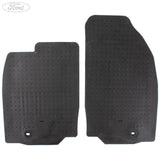 FIESTA MK6 FUSION FRONT RUBBER CONTOUR FLOOR MATS & CLIPS