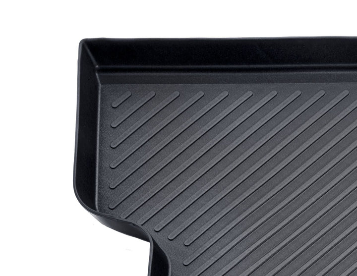 TRANSIT TOURNEO CUSTOM REAR RUBBER BOOT LINER, BLACK WITH LOGO, FOR LONG WHEEL BASE VERSION, 2018 - ONWARDS