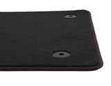 FOCUS FROM 04/2018 VELOUR FLOOR MATS FRONT,BLACK WITH RED STITCHING