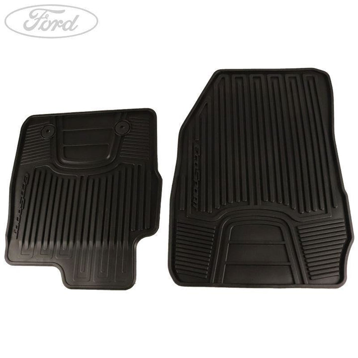 ECOSPORT FRONT RUBBER CONTOURED CAR FLOOR MATS BLACK 2014