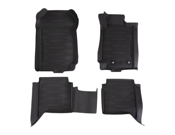 RANGER 01/2012-06/2022 RUBBER FLOOR MATS FRONT AND REAR,BLACK
