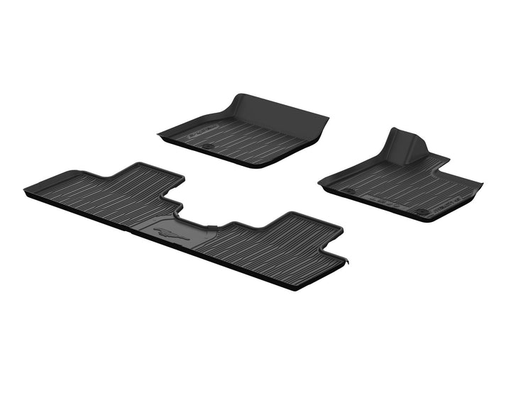 MUSTANG MACH-E FRONT & REAR RUBBER FLOOR MAT BLACK WITH LOGO 2020 - ONWARDS