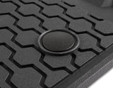 RANGER DOUBLE CAB RUBBER FLOOR MATS FRONT AND REAR, BLACK WITH RANGER LOGO, 2012 - ONWARD
