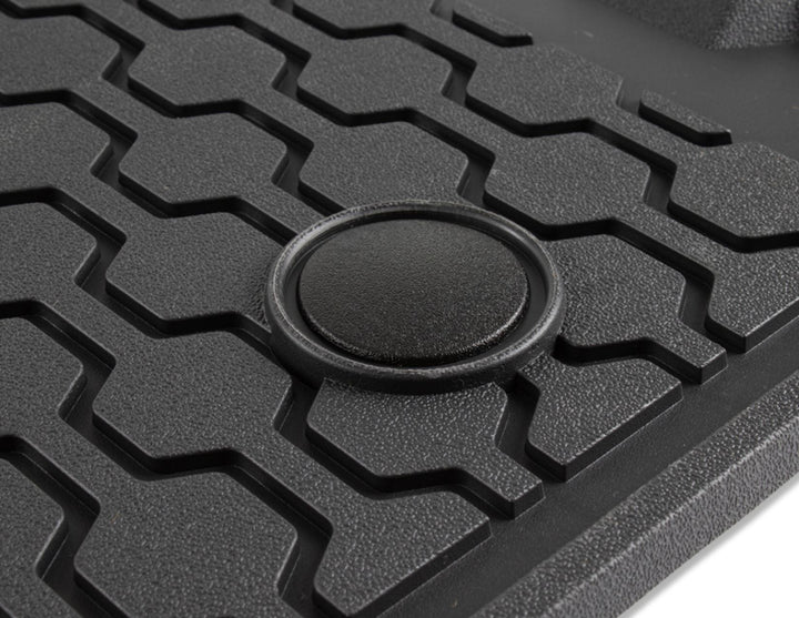RANGER DOUBLE CAB RUBBER FLOOR MATS FRONT AND REAR, BLACK WITH RANGER LOGO, 2012 - ONWARD