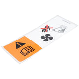 RADIATOR FAN WARNING DECAL