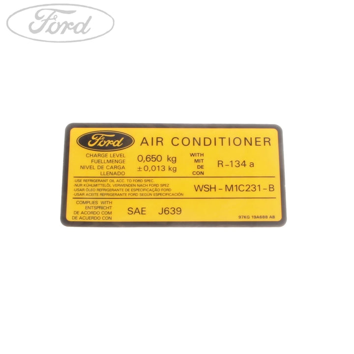KA FIESTA FUSION AIR CONDITIONER DECAL