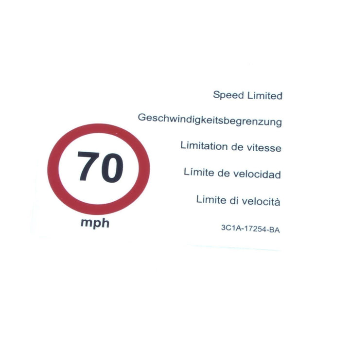 TRANSIT TRANSIT SPEED LIMITER DECAL