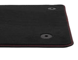 FOCUS FROM 04/2018 VELOUR FLOOR MATS FRONT,BLACK WITH RED STITCHING