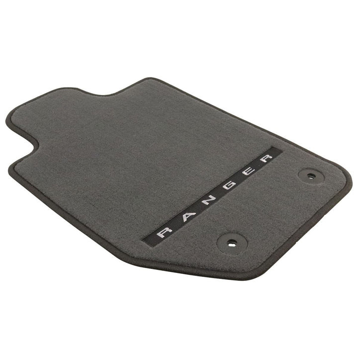 RANGER 01/2012-06/2022 VELOUR FLOOR MATS FRONT,BLACK,DRIVER SIDE